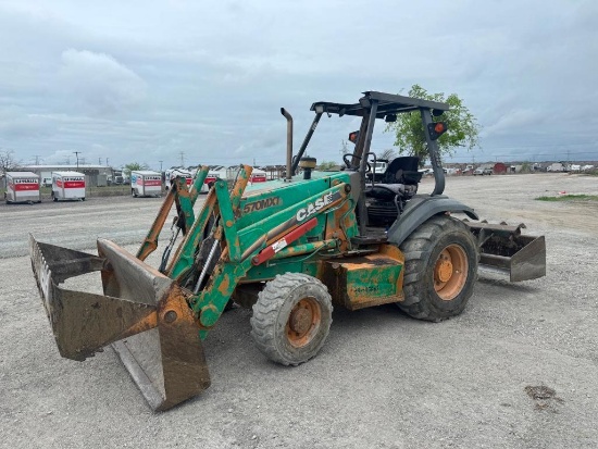 2005 CASE 570MX Skip Loader w/ Box Blade