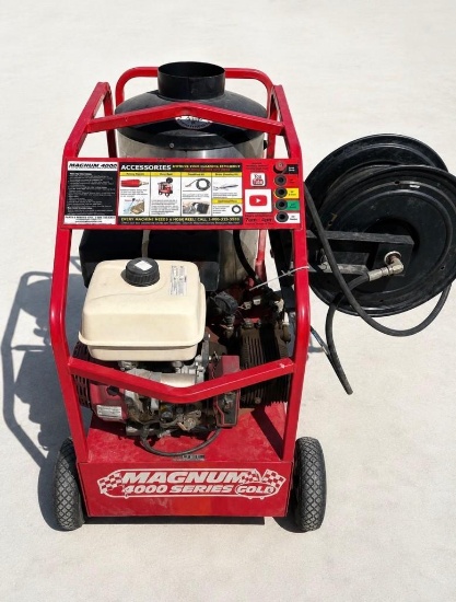Magnum 4000 Series Hot Water pressure Washer w/ Hose Reel No Wand 3.54.0 GPM