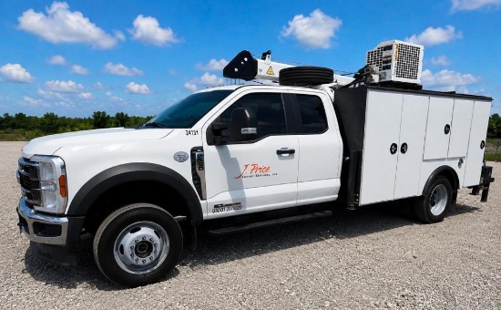 2024 Ford F550 Extended Cab 6.7L 4x4 Crane Truck w/ Palfinger PSC8029 Crane