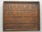 Wooden sign.
