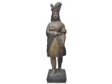 Hand carved cigar store Indian trade sign, Samuel Robb, New York, New York, circa 1880.