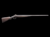 EXTRAORDINARILY RARE L.H. GIBBS PATENT LEVER OPENING 8 BORE HAMMER SHOTGUN
