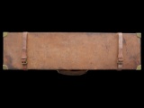 VERY RARE ORIGINAL OAK AND LEATHER CASE FOR A 36 INCH BARREL 8 GAUGE SHOTGUN WITH ORIGINAL WESTLEY R