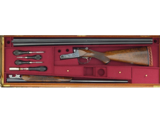 RARE PARKER DHE 20 GAUGE TWO BARREL SET WITH CASE