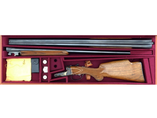 FABULOUS PARKER BROTHERS A1 SPECIAL UPGRADE TWO BARREL SET WITH CASE ENGRAVED BY THIERRY DUGUET