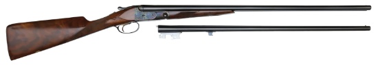 EXTREMELY FINE AND DESIRABLE PARKER REPRODUCTIONS DHE 28 GAUGE TWO BARREL SET WITH CASE.