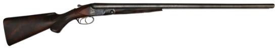 EXTRAORDINARY LANDMARK PARKER DH GRADE 12 GAUGE LIKELY THE LAST DAMASCUS BARRELED GUN EVER MADE IN