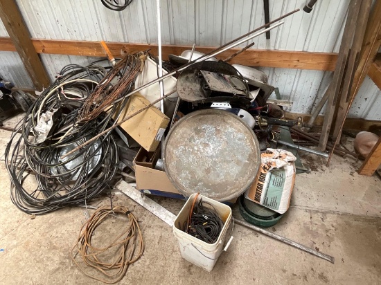 Assortment of scrap along South wall