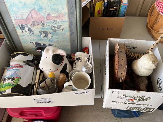 2 Boxes of animal decor