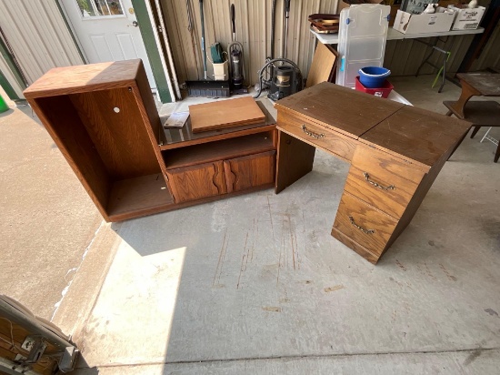Sewing machine stand & entertainment center