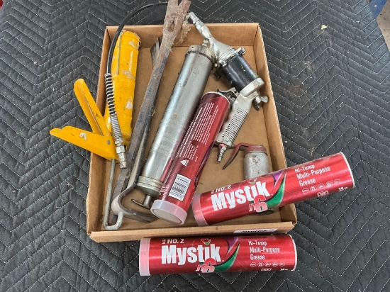 Grease gun, grease & caulking gun