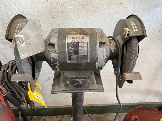 Buffalo 8in. grinder on stand