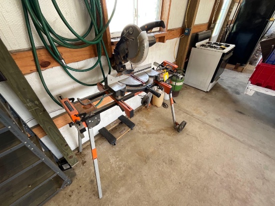 McCulloch 10in. compound miter saw on stand