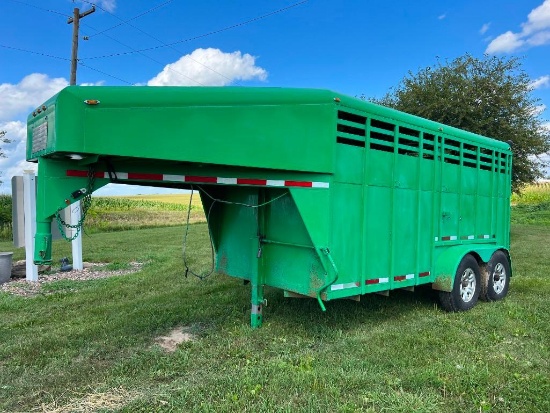 Custom Built 14ft. steel livestock trailer