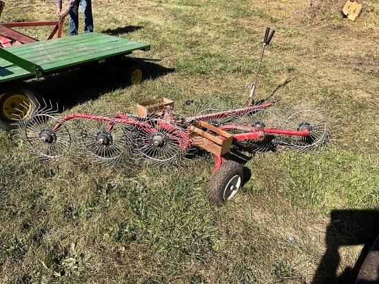 Estate Rake 6 wheel lawn rake