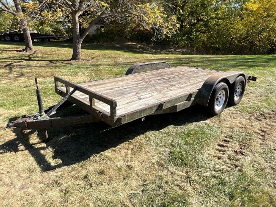 Shop built 6.5 ft. x 16 ft. flatbed trailer