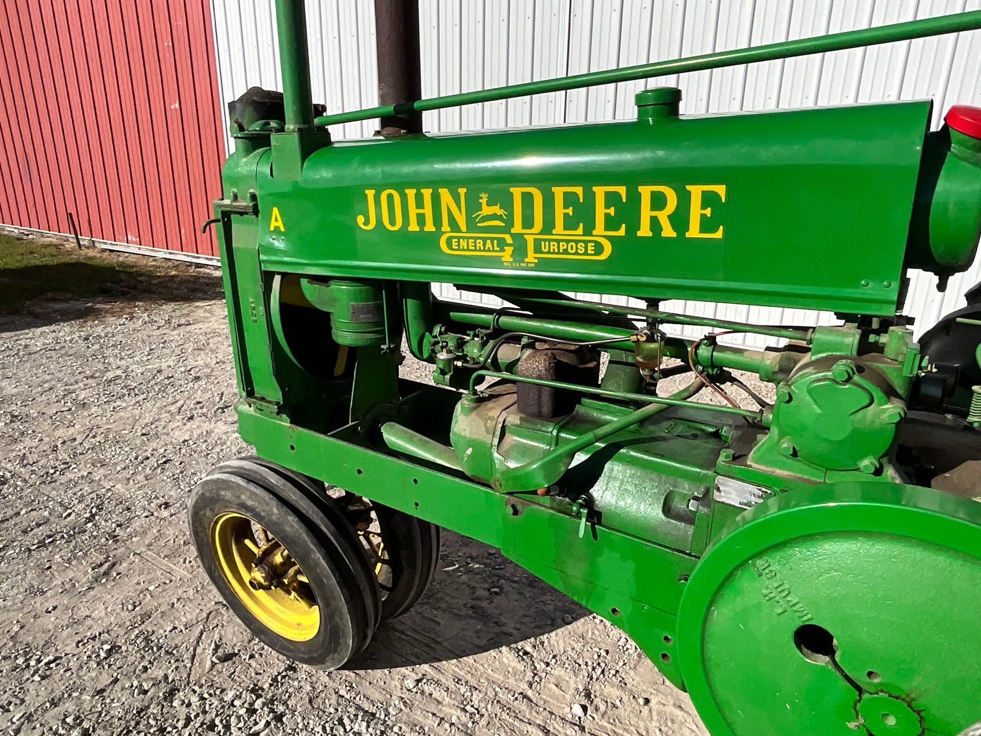 1937 John Deere A 2wd gas tractor | Proxibid