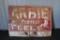 METAL ARBIE FEEDS SCOOTER SIGN