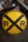 METAL RAILROAD SIGN