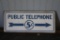 METAL PUBLIC TELEPHONE SIGN