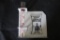 STECKLEY YBRID CORN GLASS RAIN GAUGE ON METAL SIGN