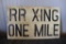 SINGLE SIDED METAL RAILROAD SIGN
