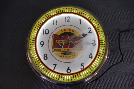 MINNEAPOLIS MOLINE ADVERTISING CLOCK