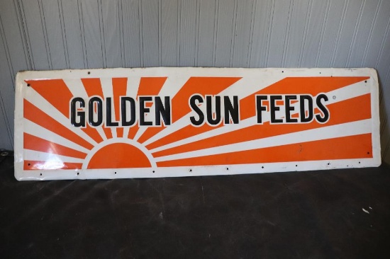 METAL GOLDEN SUN FEEDS SIGN