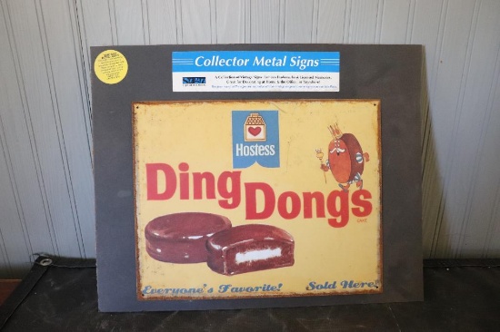 COLLECTOR METAL HOSTESS DING DONGS SIGN