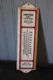 METAL ARMSTRONG FARM & LIVESTOCK CTR. LIDEN IOWA THERMOMETER