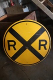 METAL RAILROAD SIGN