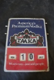TAAKA AMERICA'S PREMIUM VODKA METAL CALENDAR