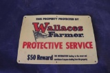 PLASTIC WALLACES FARMER SIGN