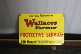 METAL WALLACES FARMER SIGN
