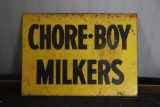 METAL CHORE BOY MILKERS SIGN