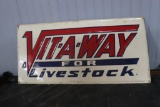 METAL VIT-A-WAY LIVESTOCK SIGN