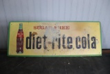 METAL DIET-RITE COLA SIGN