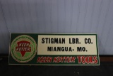 KEEN KUTTER TOOLS METAL SIGN
