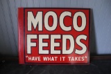 MOCO FEEDS DOUBLE SIDED METAL SIGN