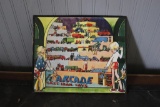 ARCADE CAST IRON TOYS METAL SIGN