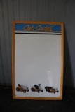METAL CUB CADET WHITE BOARD SIGN
