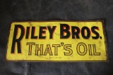 RILEY BROS. METAL SIGN