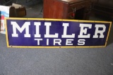 MILLER TIRES METAL SIGN