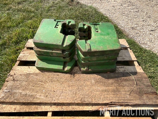 (8) John Deere front tractor weights
