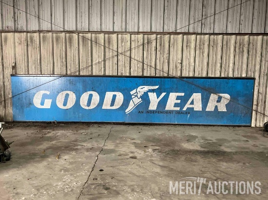 Large Goodyear metal sign