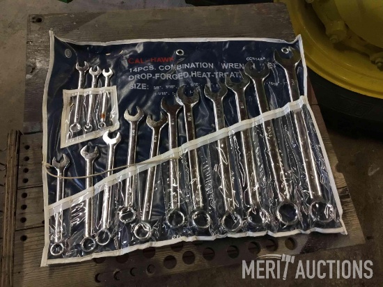 SAE Wrench set, open and box end