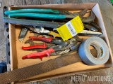 Channel locks, side cutters, wrenches etc.