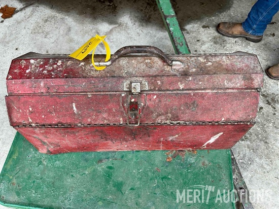 Metal tool box & contents