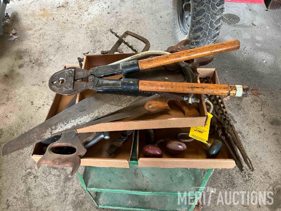 Hacksaws, hand drills & wire crimper