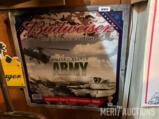 Budweiser US Army Advertising Sign